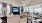 a living room with a large television