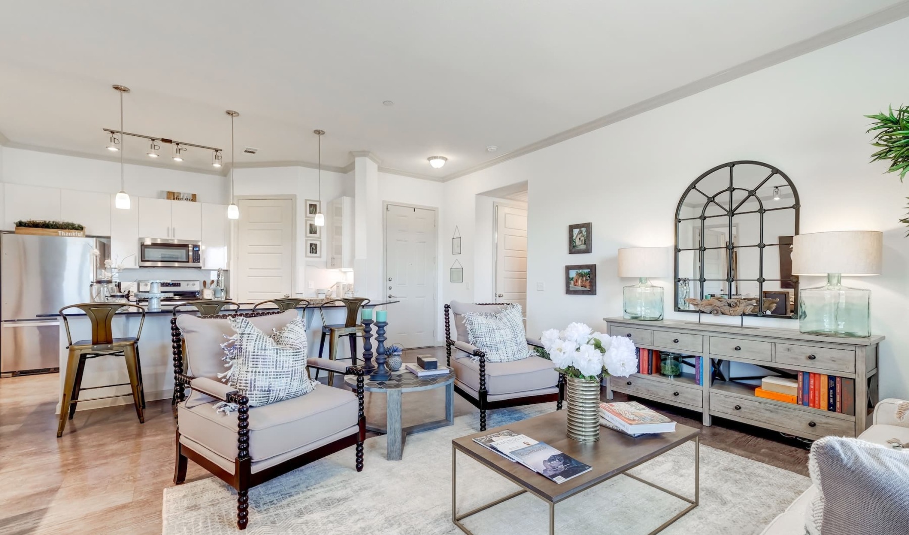 kitchen with ample counter-space and modern appliances
