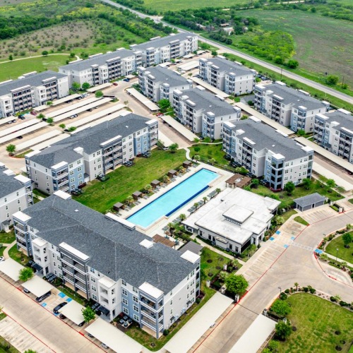Settle into comfort at Berkshire Creekside aerial view of a large building